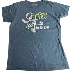 Vintage Trix Are For Kids T-Shirt Size Large Double Stitch Blue